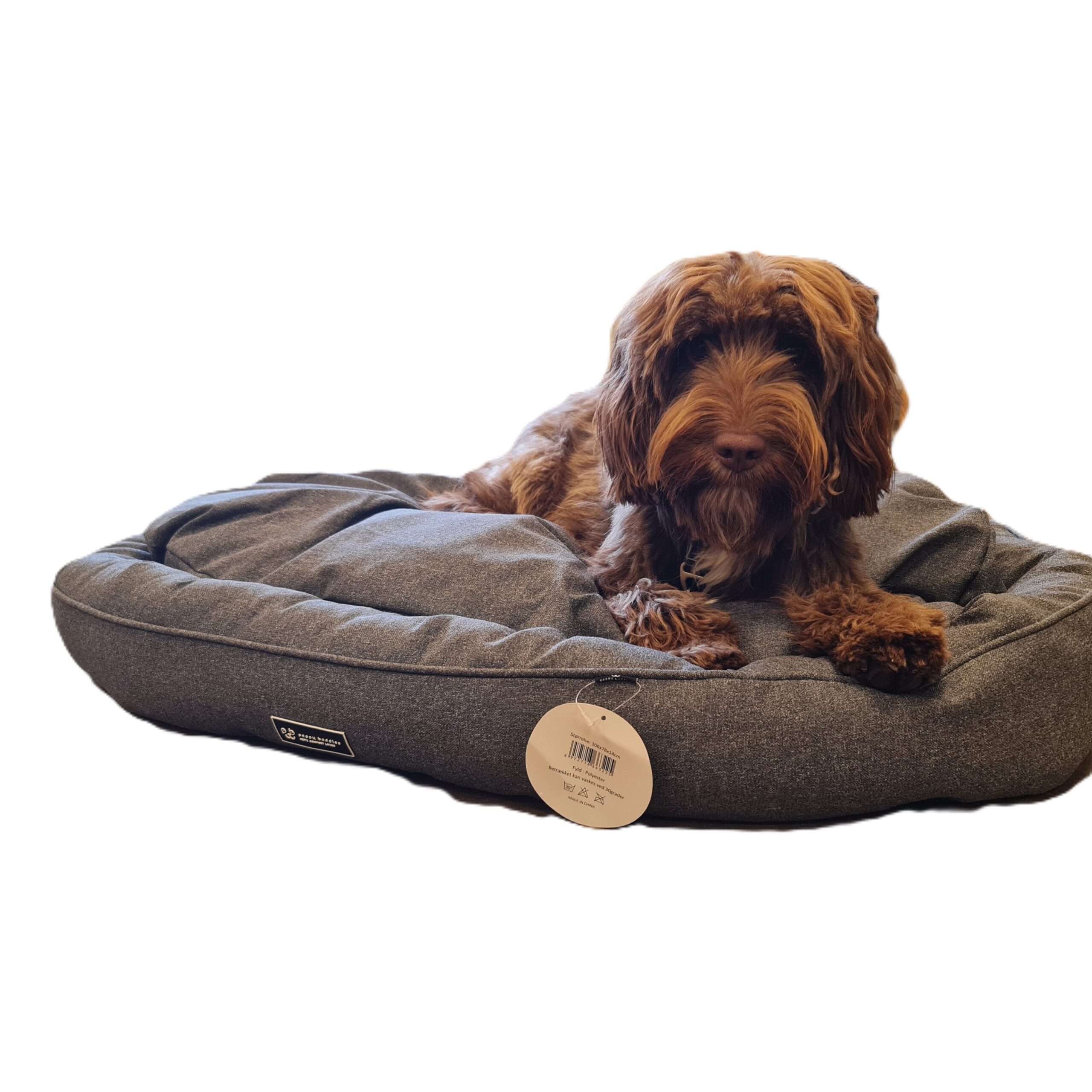 Peppy Buddies hundeseng, lysegrå,  106x78x14cm